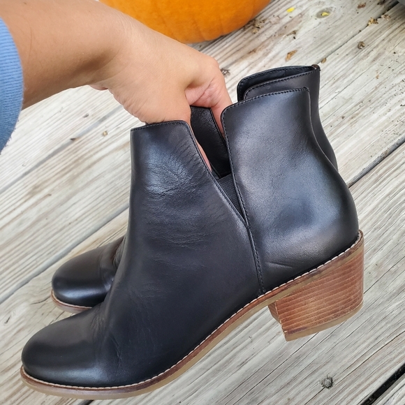 Cole Haan Black Leather Ankle Boots - Picture 7 of 9